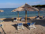 Mala Raduca Beach - Sunshades and sunbeds 