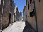 Labin - Street with stone façades 