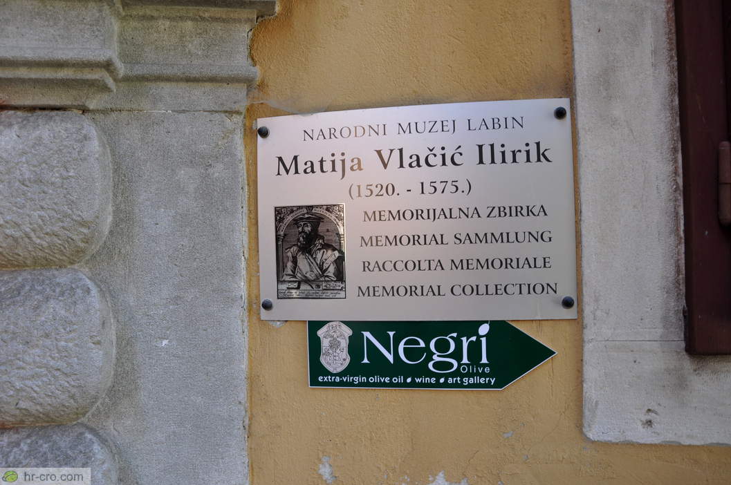 Tabla Spominske zbirke Matije Vlačića Ilirika
