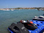 Harbour - Jet skis on a floating dock 