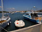 Harbour - Sailing boats and an excursion vessel at the pier 