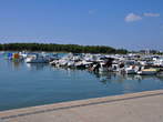 Harbour - Dense row of boats in the calm harbour 