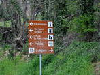 Bribir - Direction signs in front of Bribir 
