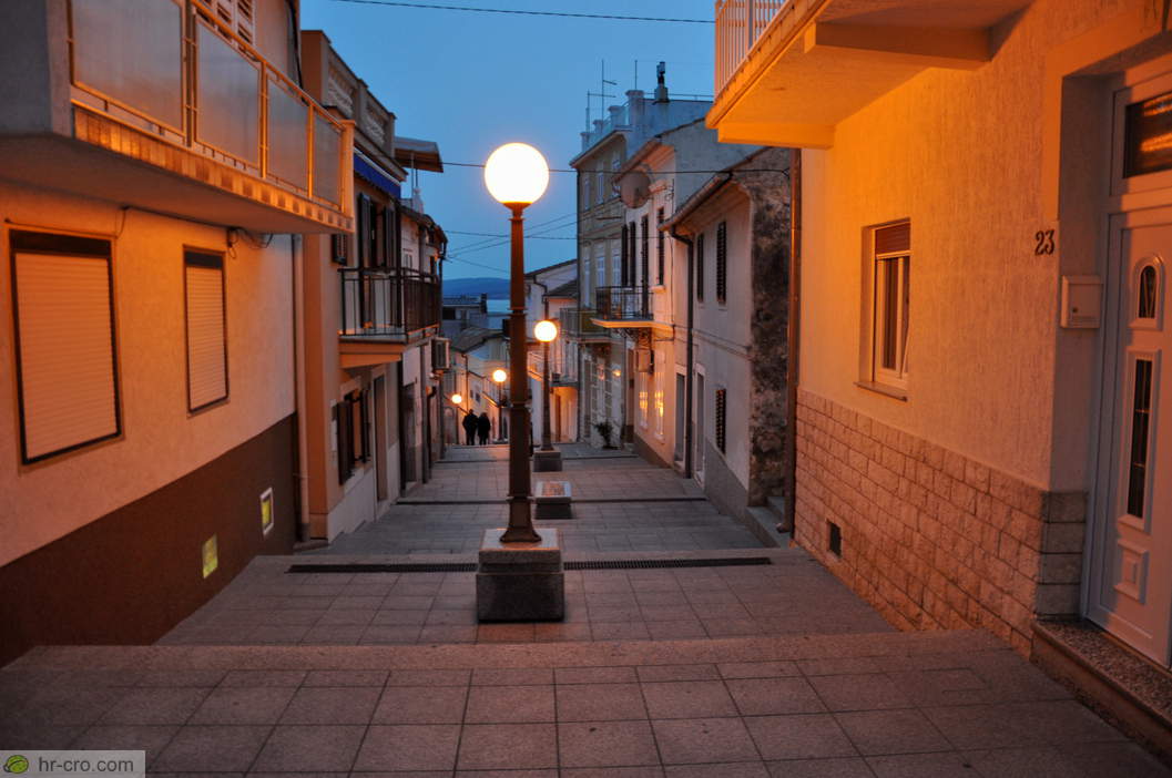 Evening street below St Anthony’s Church