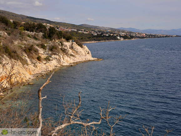 Walls of the Kacjak Cape, Dramalj and Crikvenica in the background
