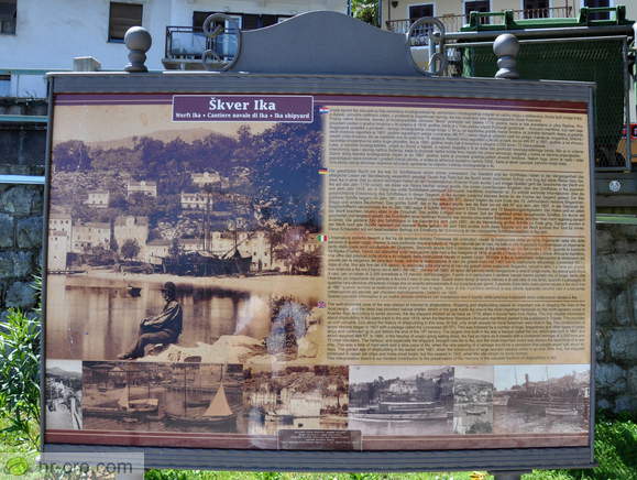 Informativna tabla - Ladjedelnica Ika (Škver Ika)