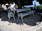 Moscenice - Benches on the main square 