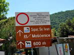 Moscenicka Draga - Direction sign - Beach Sipar, Sv. Ivan, footpath to Moscenice 