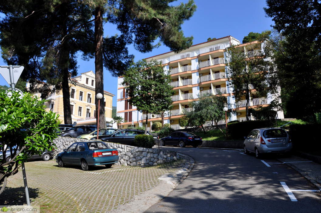 Parking area in front of the Hotel Opatija