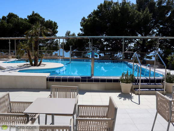 Chairs at the outdoor pool