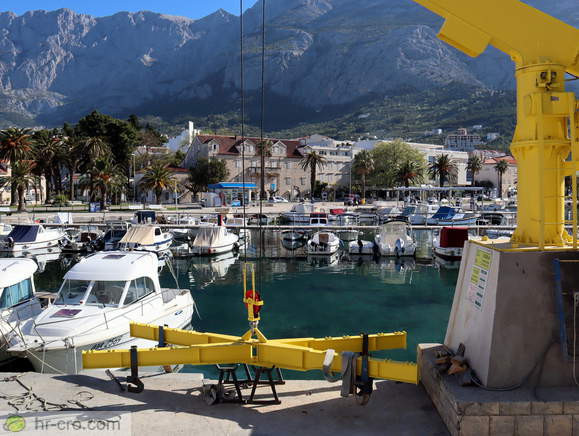 Port and Makarska in the background