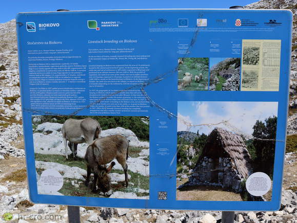 Information board -  Livestock breeding on Biokovo