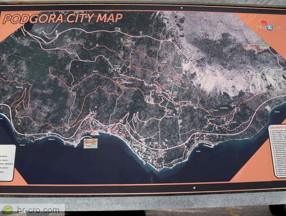 Podgora - Zemljevid z znamenitosmi