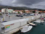 Canal - Big parking area at the Old Town of Trogir 