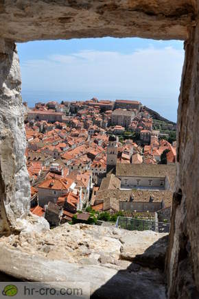 View through the window on Dubrovnik
