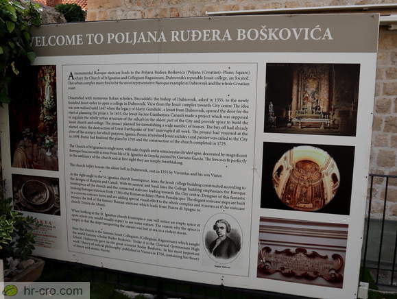 Poljana Ruđera Boškovića - Informativna tabla