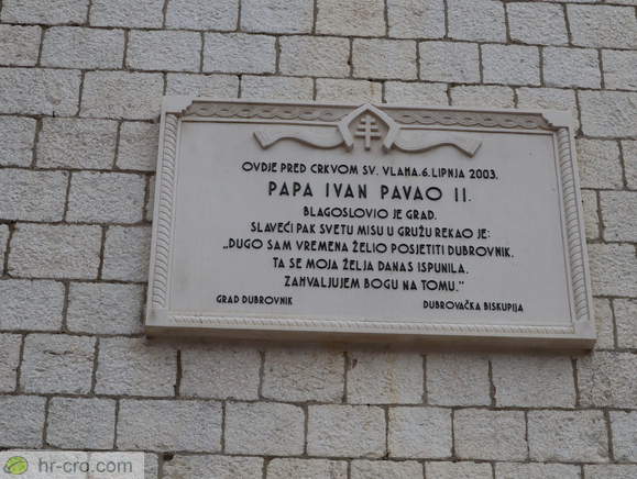Memorial plate - Pope John Paul II