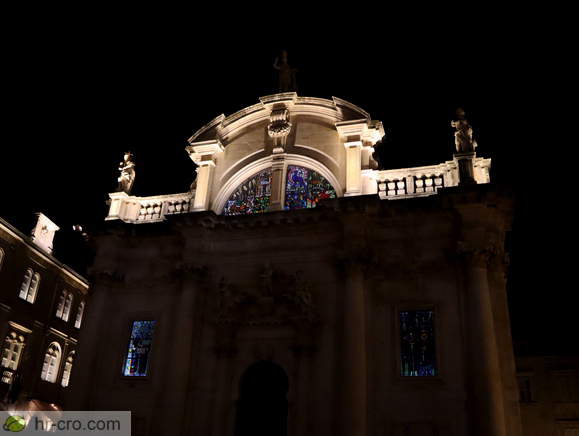 St. Blaise Church at night