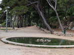 Park Gradac - Fontana in promenada zadaj 