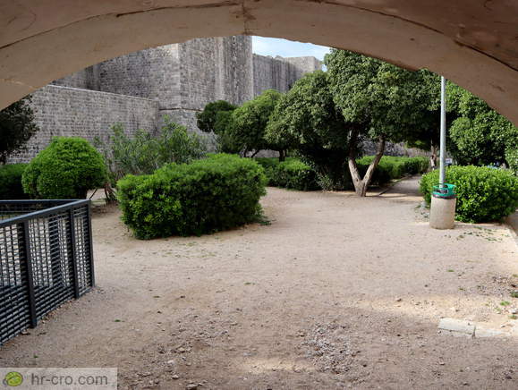 View of the south side of the Park Pile below the bridge at the Pile Gate