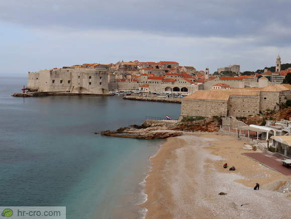 Banje Beach at the Walls of Dubrovnik