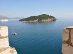 Lokrum - Lokrum z Dubrovniškega mestnega obzidja 