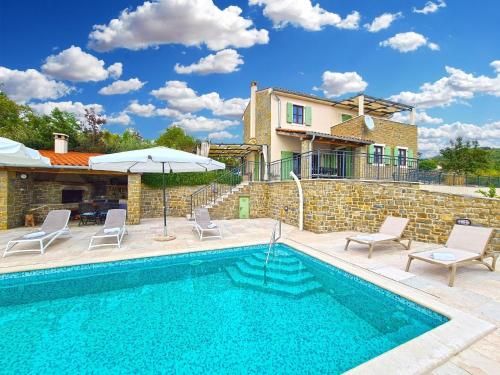 Ferienhaus mit Privatpool für 10 Personen ca 200 qm in Bartolici, Istrien Binnenland von Istrien